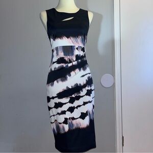 Karen Millen Cut Out Tie Dye Sheath Dress